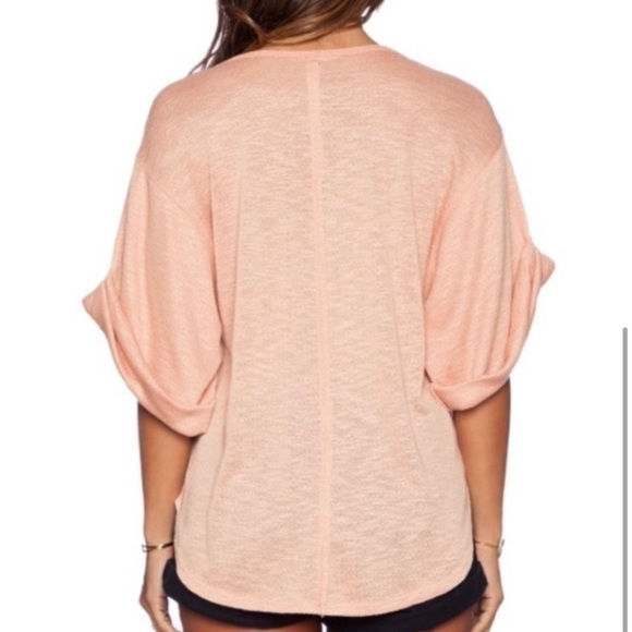 Free People Beach Nani Knit Peach Top Sz XS - Picture 6 of 8